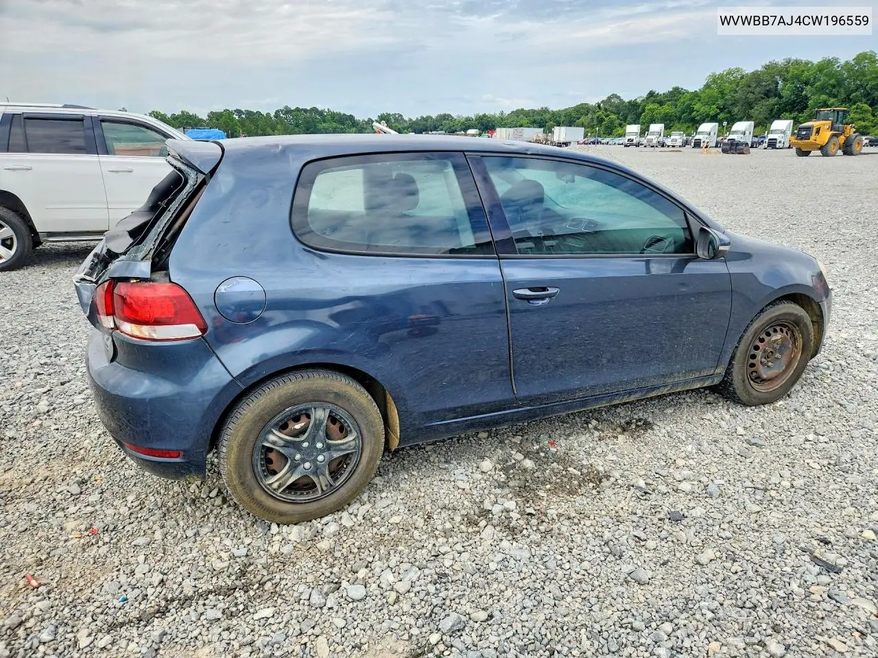 2012 Volkswagen Golf VIN: WVWBB7AJ4CW196559 Lot: 56576116