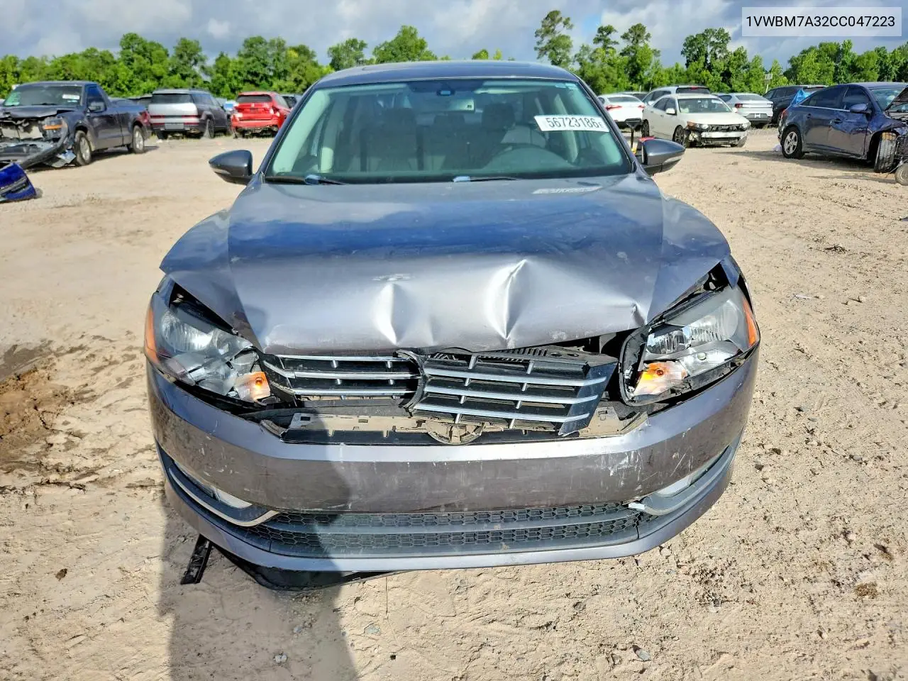 2012 Volkswagen Passat Se VIN: 1VWBM7A32CC047223 Lot: 56723186