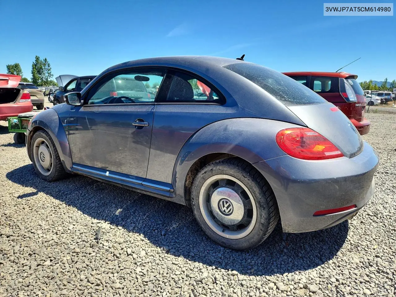 2012 Volkswagen Beetle VIN: 3VWJP7AT5CM614980 Lot: 56818036