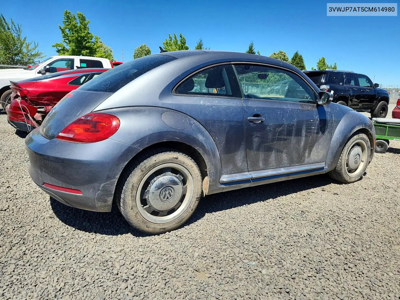 2012 Volkswagen Beetle VIN: 3VWJP7AT5CM614980 Lot: 56818036