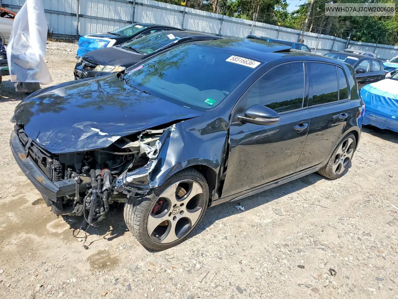 2012 Volkswagen Gti VIN: WVWHD7AJ7CW200608 Lot: 58516636