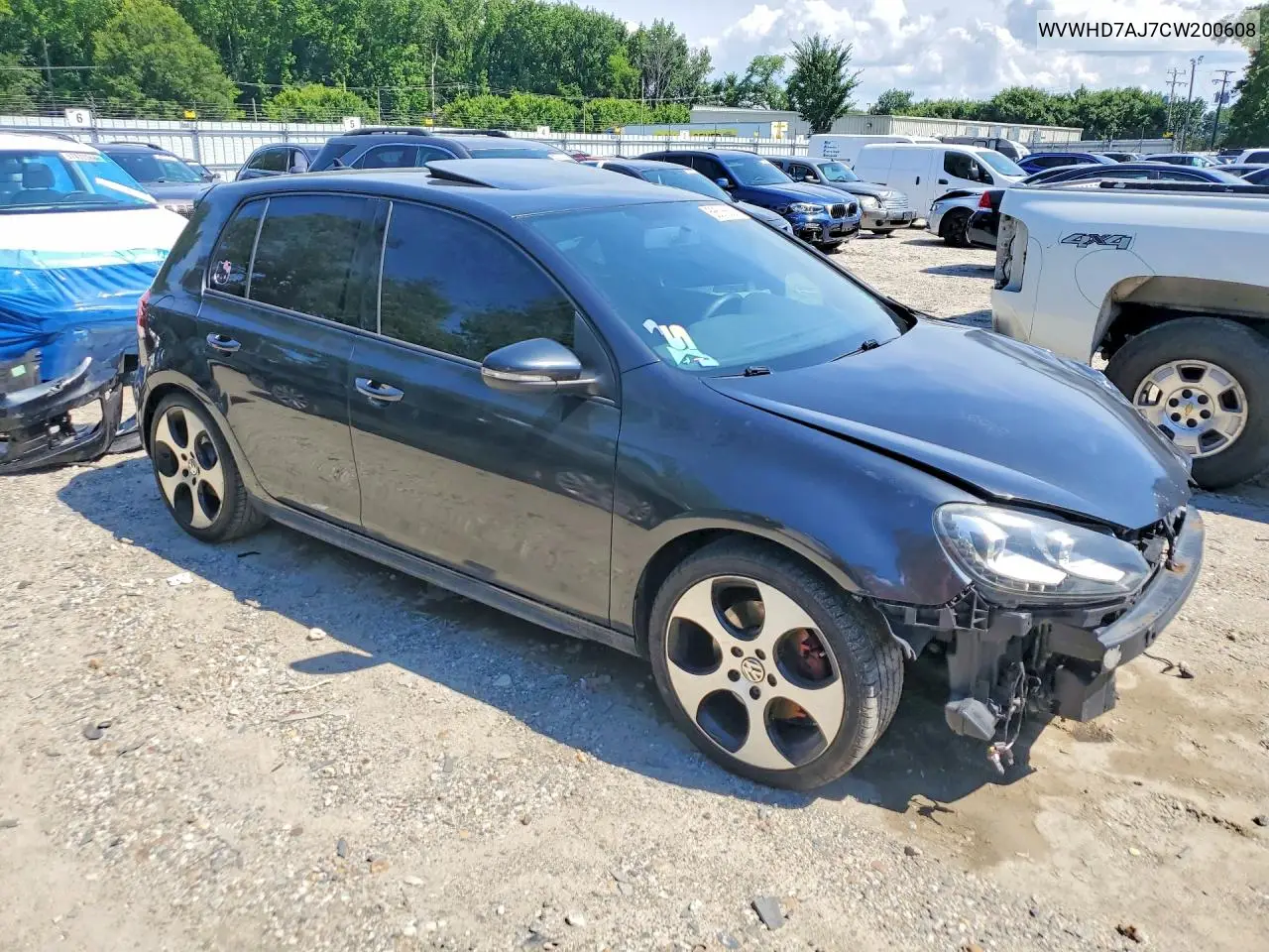 2012 Volkswagen Gti VIN: WVWHD7AJ7CW200608 Lot: 58516636