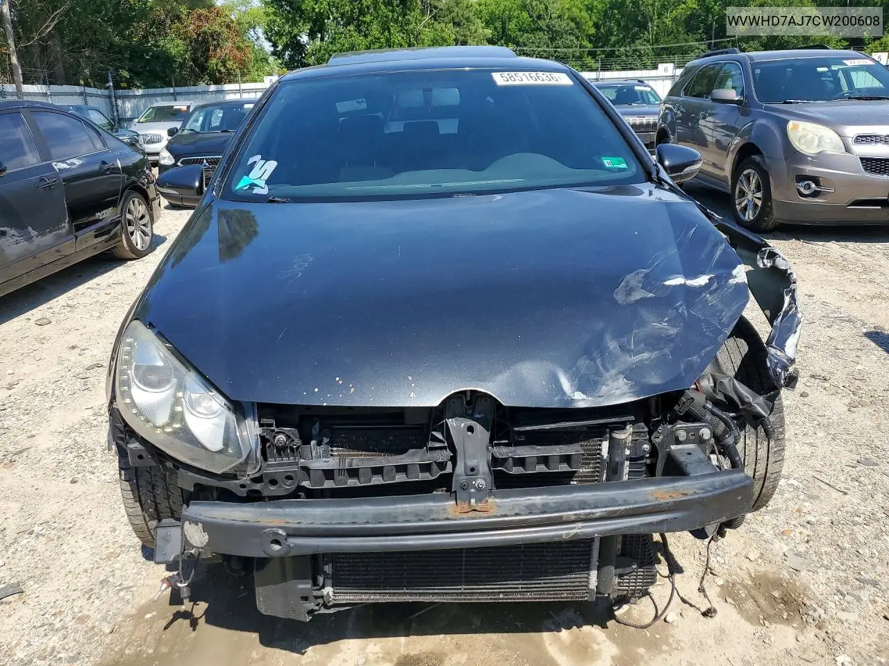 2012 Volkswagen Gti VIN: WVWHD7AJ7CW200608 Lot: 58516636