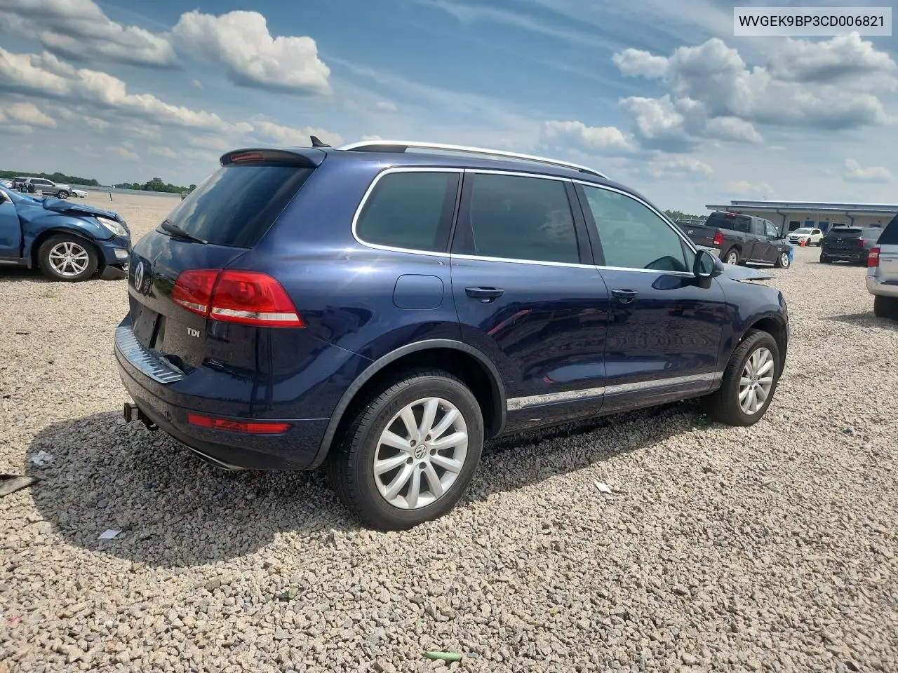 2012 Volkswagen Touareg V6 Tdi VIN: WVGEK9BP3CD006821 Lot: 58837066
