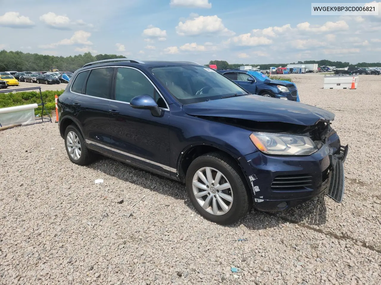 2012 Volkswagen Touareg V6 Tdi VIN: WVGEK9BP3CD006821 Lot: 58837066