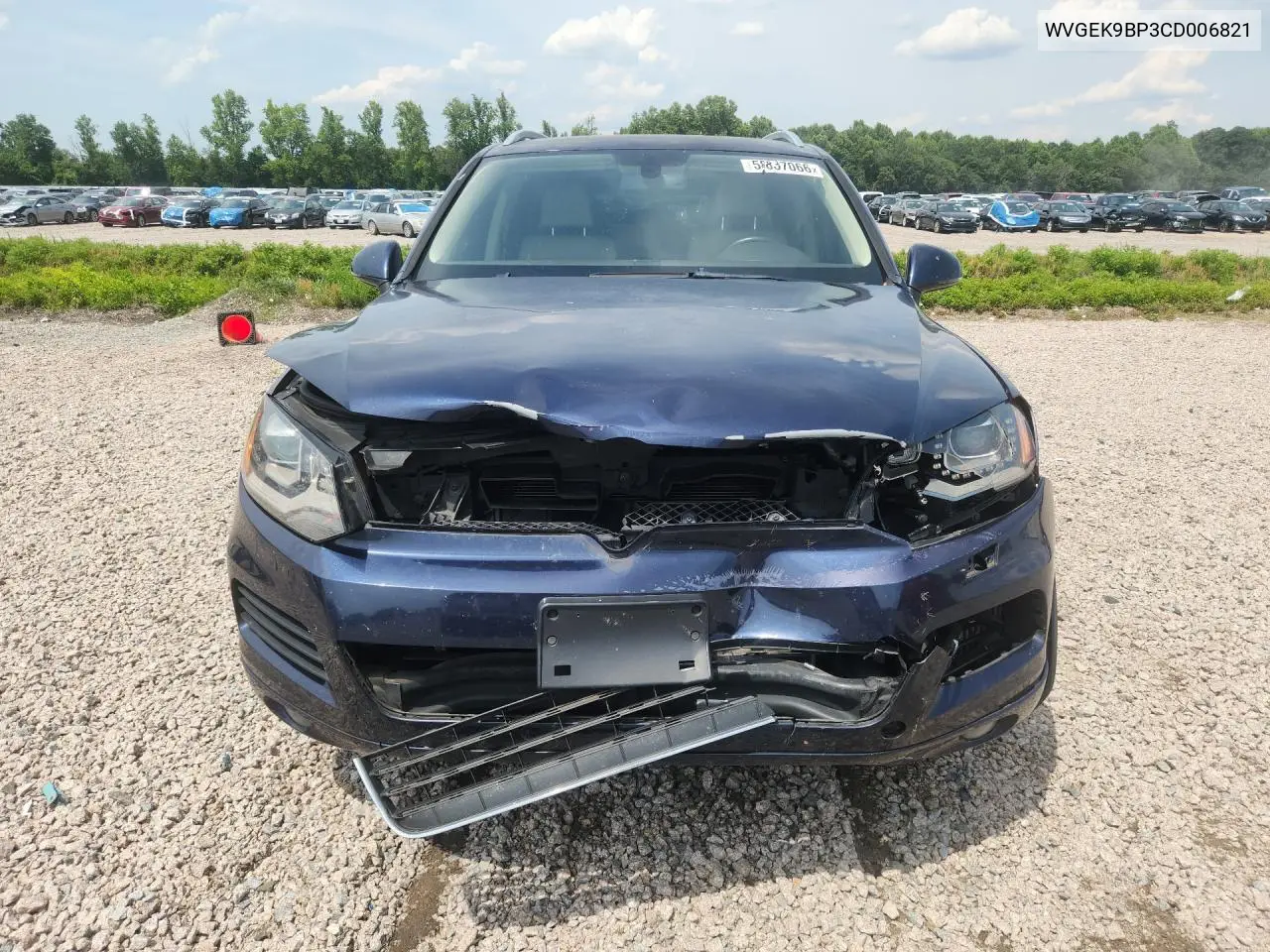 2012 Volkswagen Touareg V6 Tdi VIN: WVGEK9BP3CD006821 Lot: 58837066