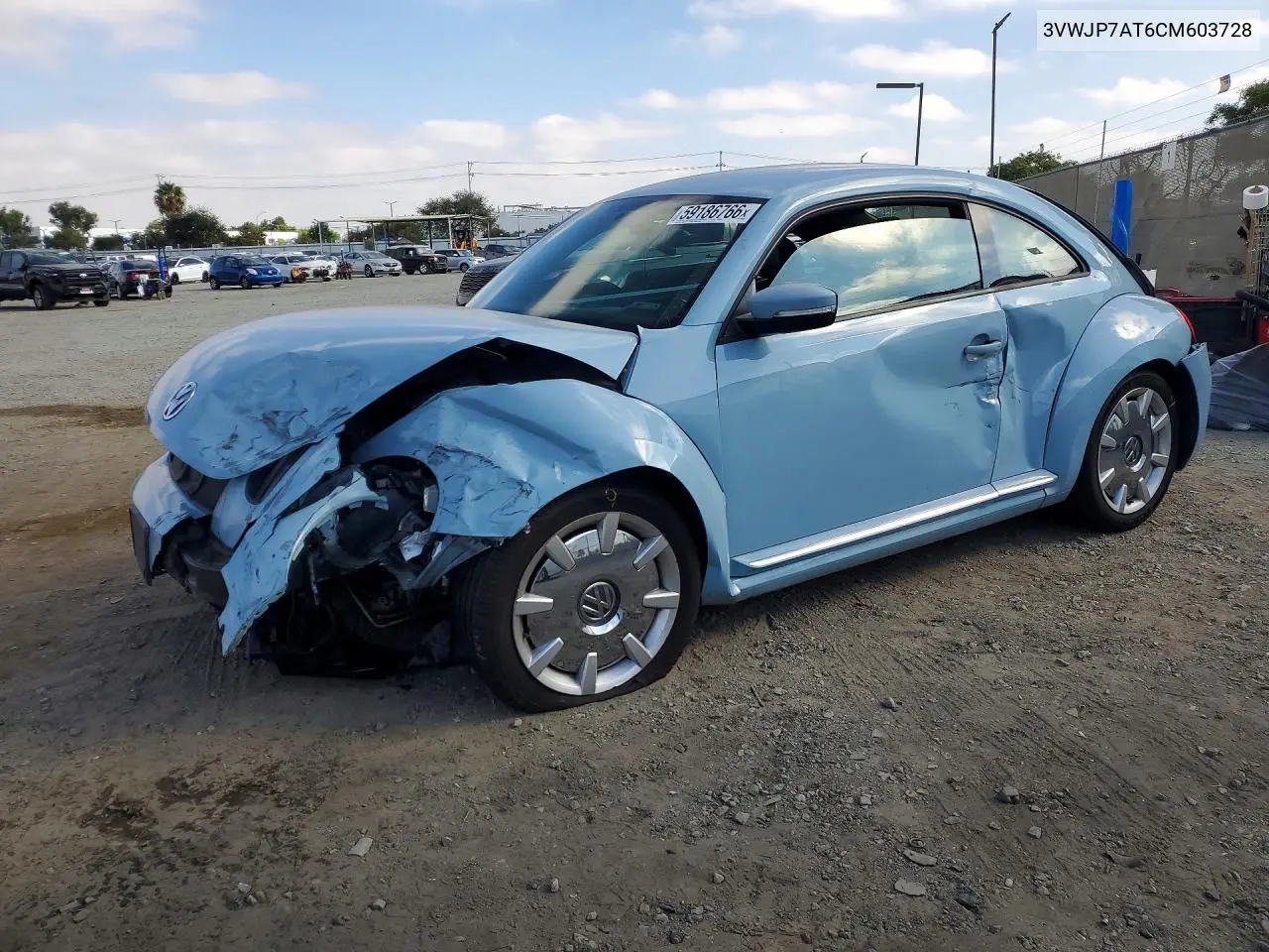 2012 Volkswagen Beetle VIN: 3VWJP7AT6CM603728 Lot: 59186766