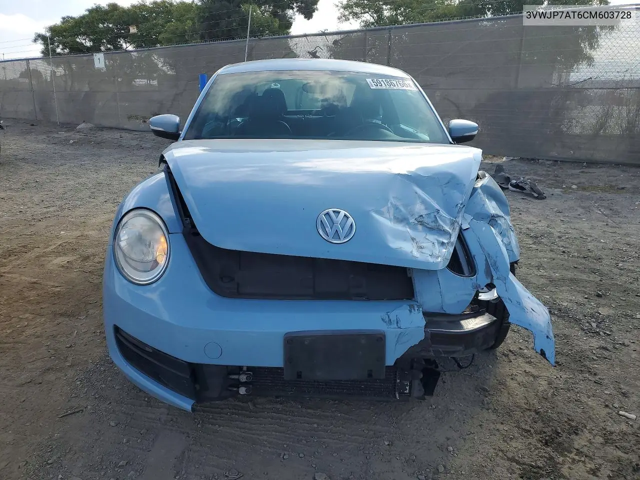 2012 Volkswagen Beetle VIN: 3VWJP7AT6CM603728 Lot: 59186766