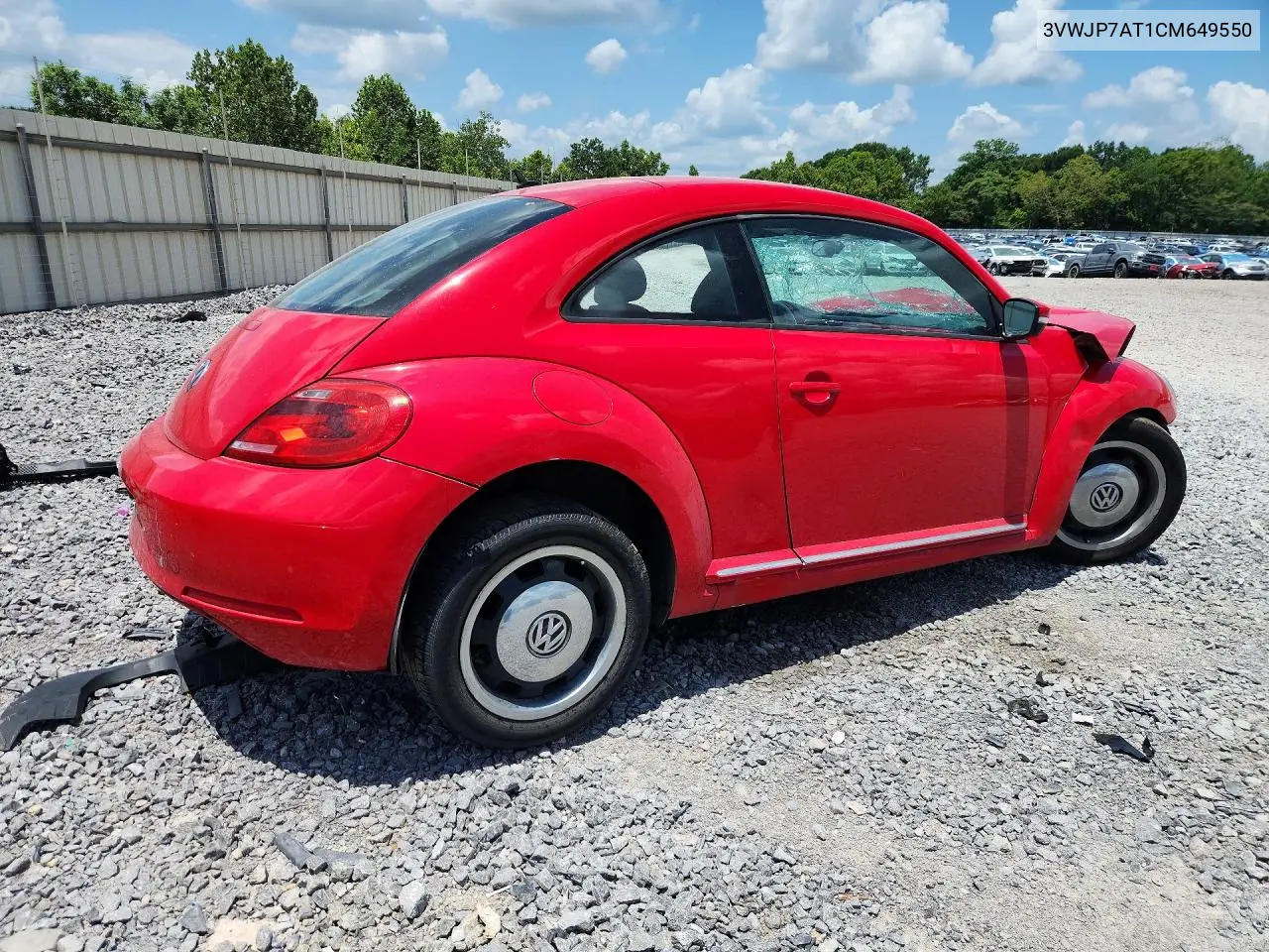 2012 Volkswagen Beetle VIN: 3VWJP7AT1CM649550 Lot: 85968025