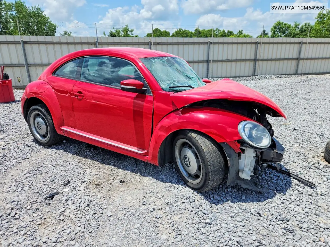 2012 Volkswagen Beetle VIN: 3VWJP7AT1CM649550 Lot: 85968025