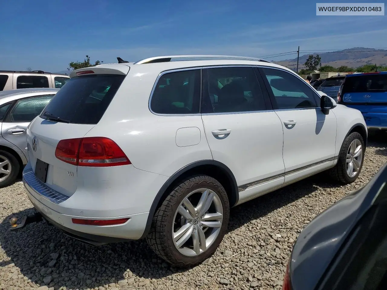 2013 Volkswagen Touareg V6 VIN: WVGEF9BPXDD010483 Lot: 52270496