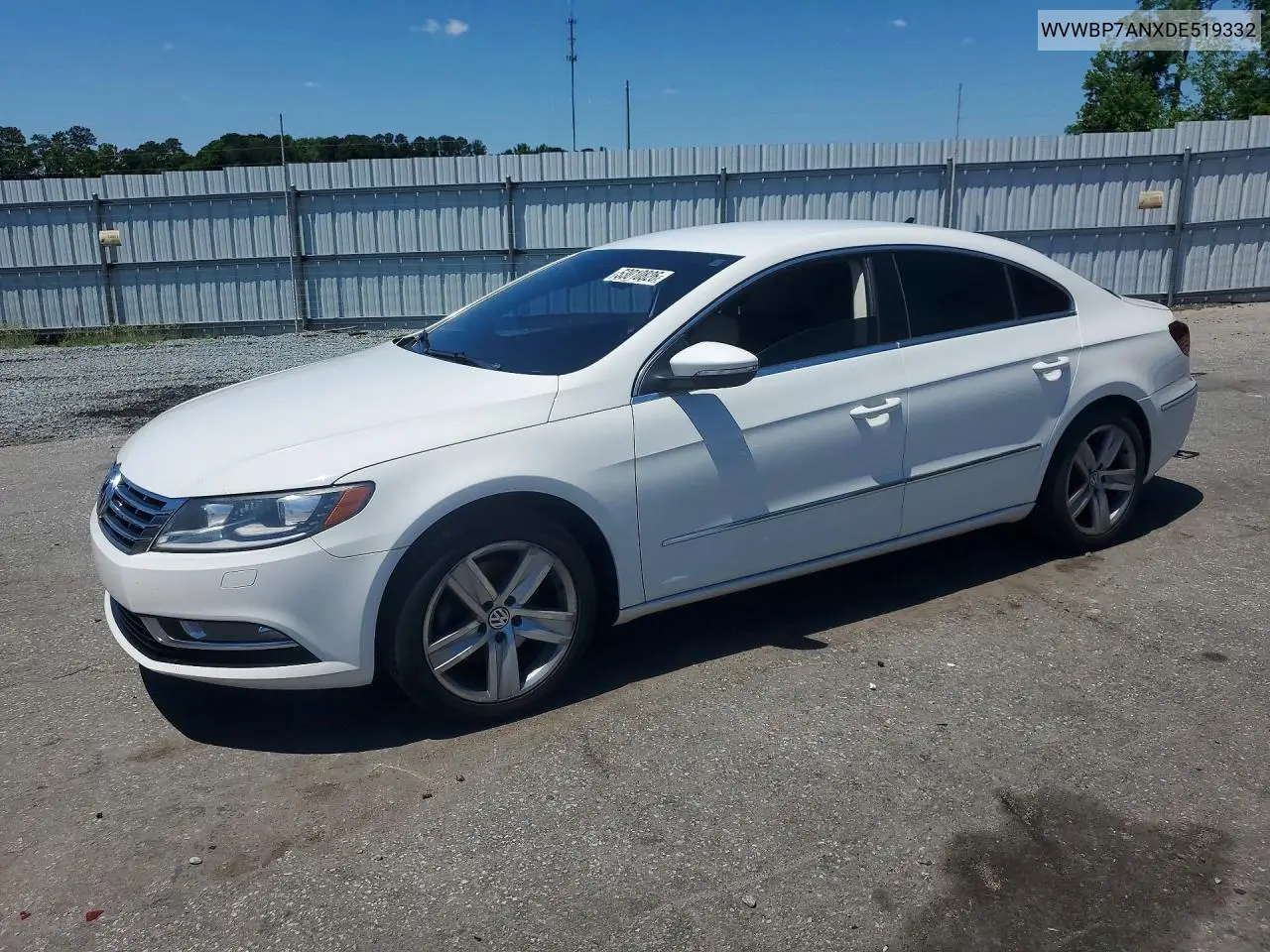 2013 Volkswagen Cc Sport VIN: WVWBP7ANXDE519332 Lot: 53010826