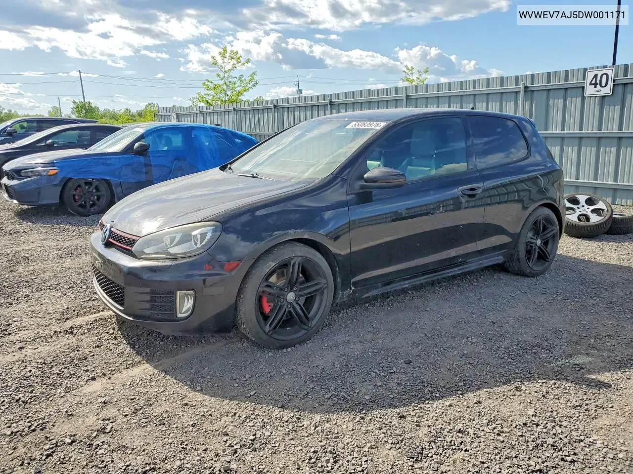 2013 Volkswagen Gti VIN: WVWEV7AJ5DW001171 Lot: 55083976
