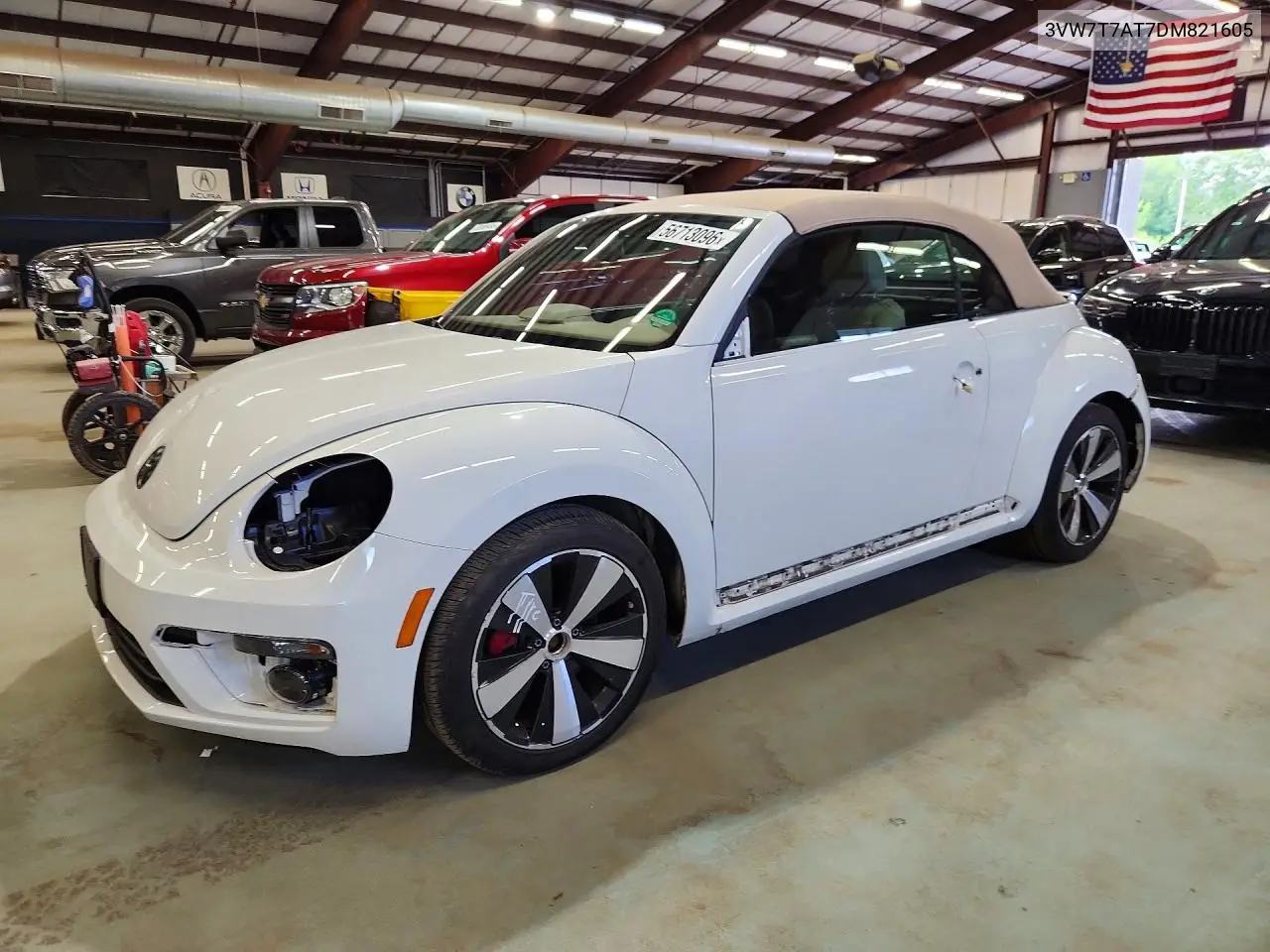 2013 Volkswagen Beetle Turbo VIN: 3VW7T7AT7DM821605 Lot: 56713096