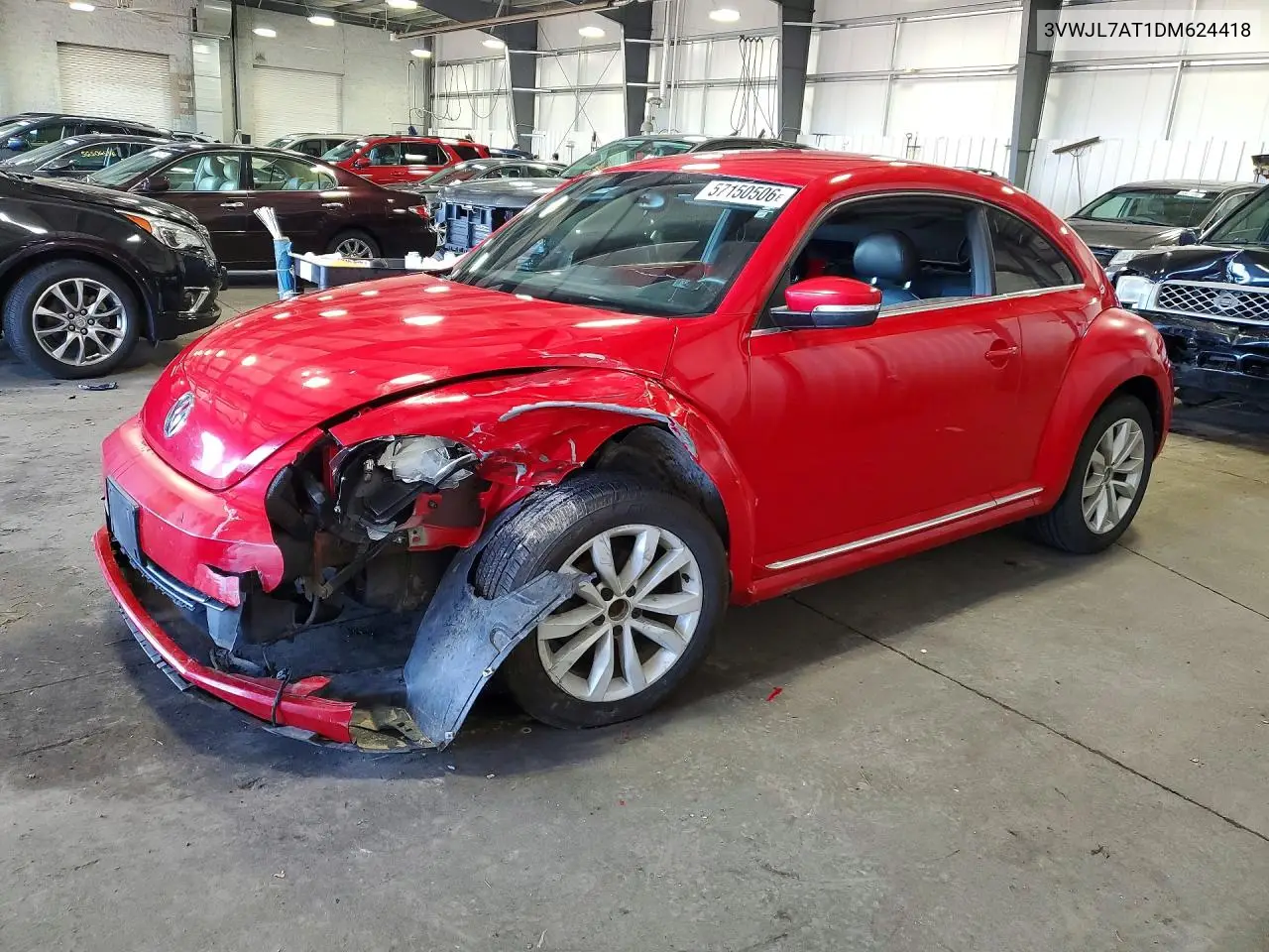 2013 Volkswagen Beetle VIN: 3VWJL7AT1DM624418 Lot: 57150506
