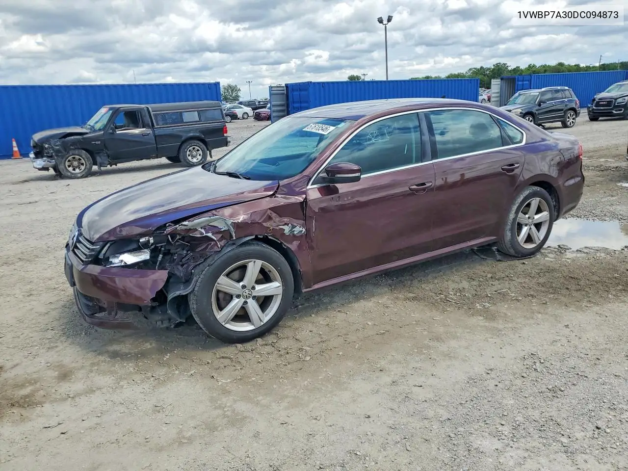 2013 Volkswagen Passat Se VIN: 1VWBP7A30DC094873 Lot: 57618546
