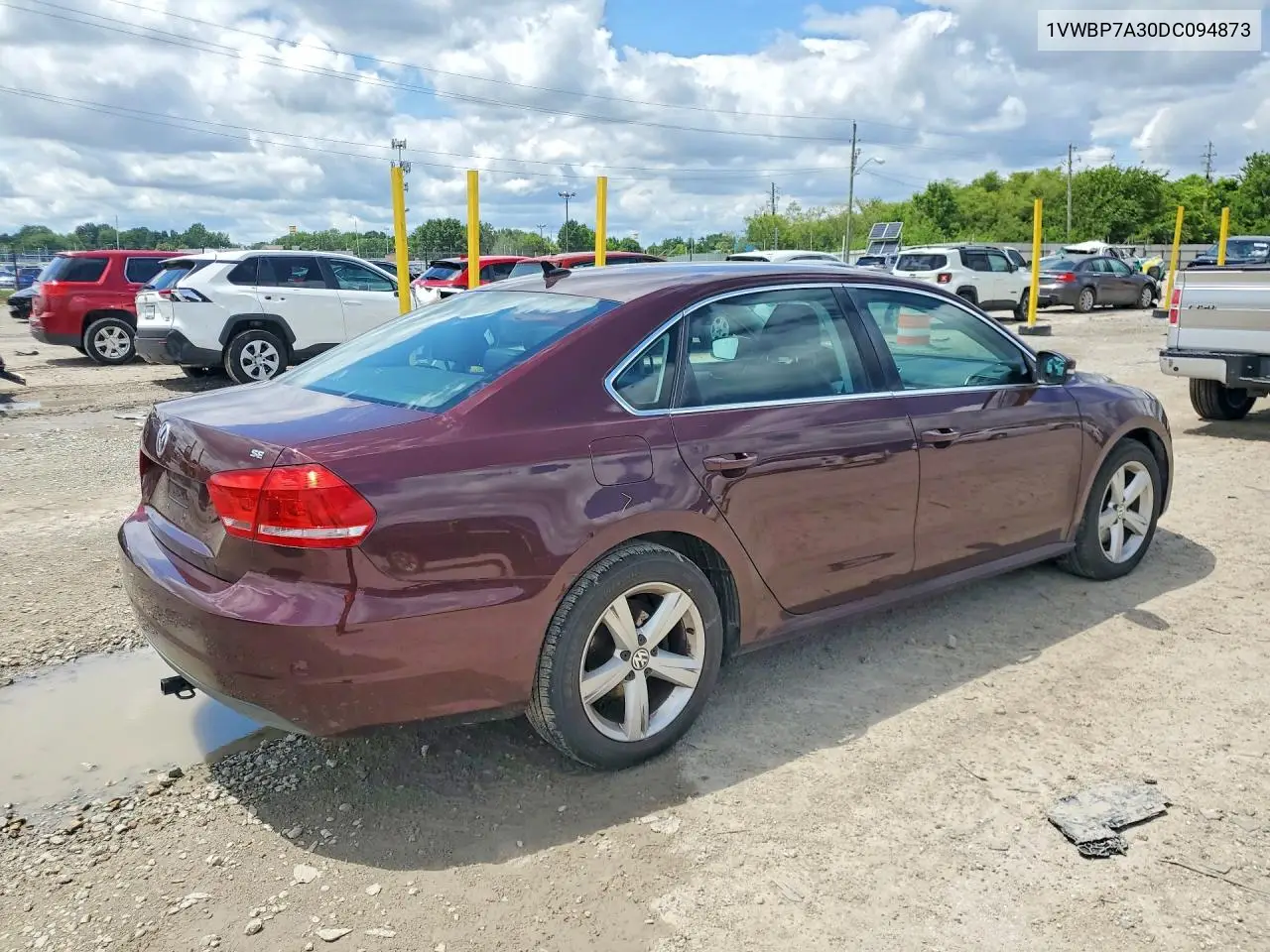 2013 Volkswagen Passat Se VIN: 1VWBP7A30DC094873 Lot: 57618546