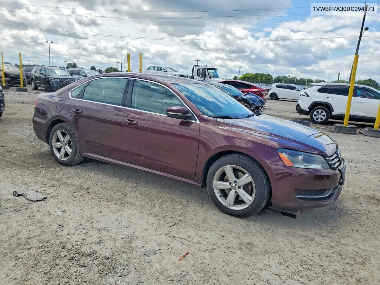 2013 Volkswagen Passat Se VIN: 1VWBP7A30DC094873 Lot: 57618546