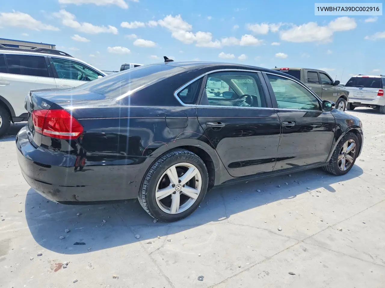2013 Volkswagen Passat Se VIN: 1VWBH7A39DC002916 Lot: 57827036