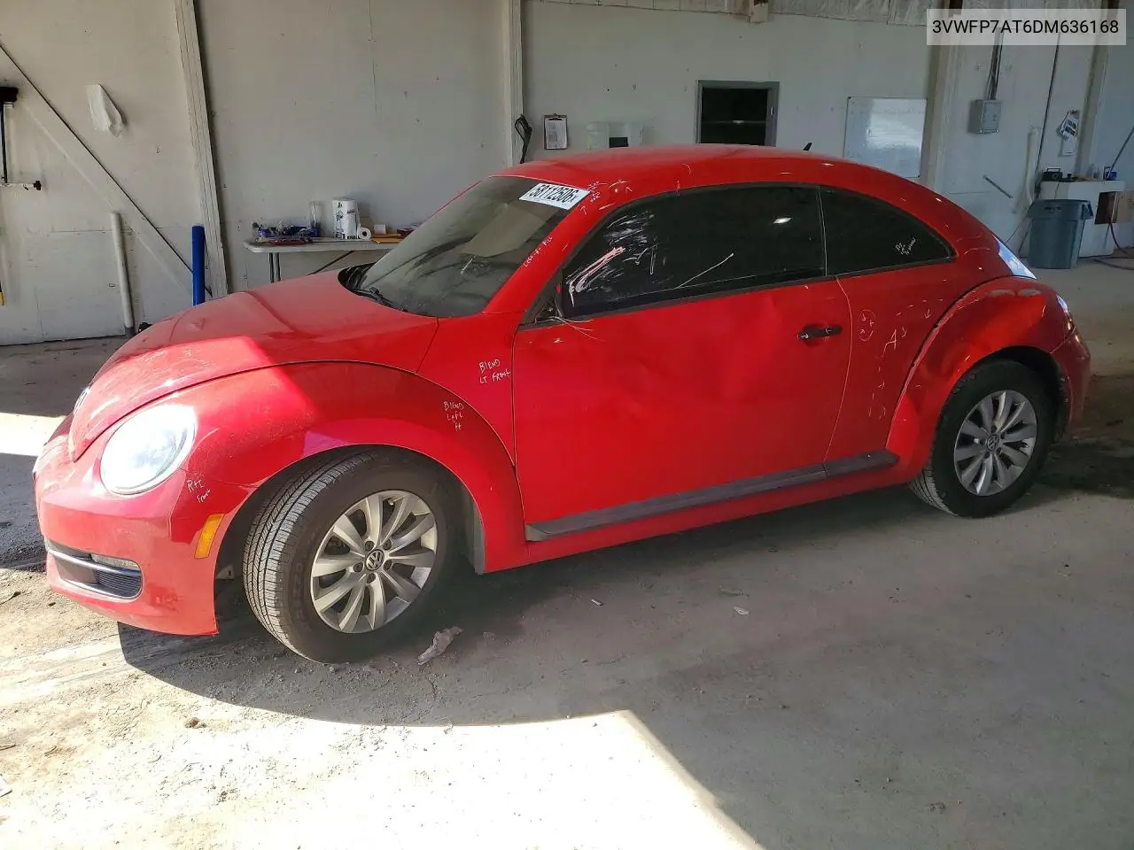 2013 Volkswagen Beetle VIN: 3VWFP7AT6DM636168 Lot: 58112506