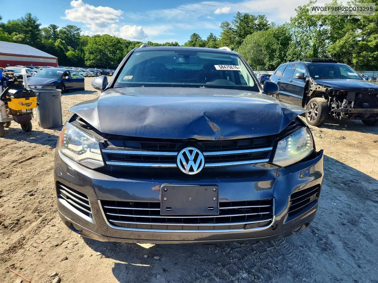 2013 Volkswagen Touareg V6 VIN: WVGEF9BP2DD013295 Lot: 58475616