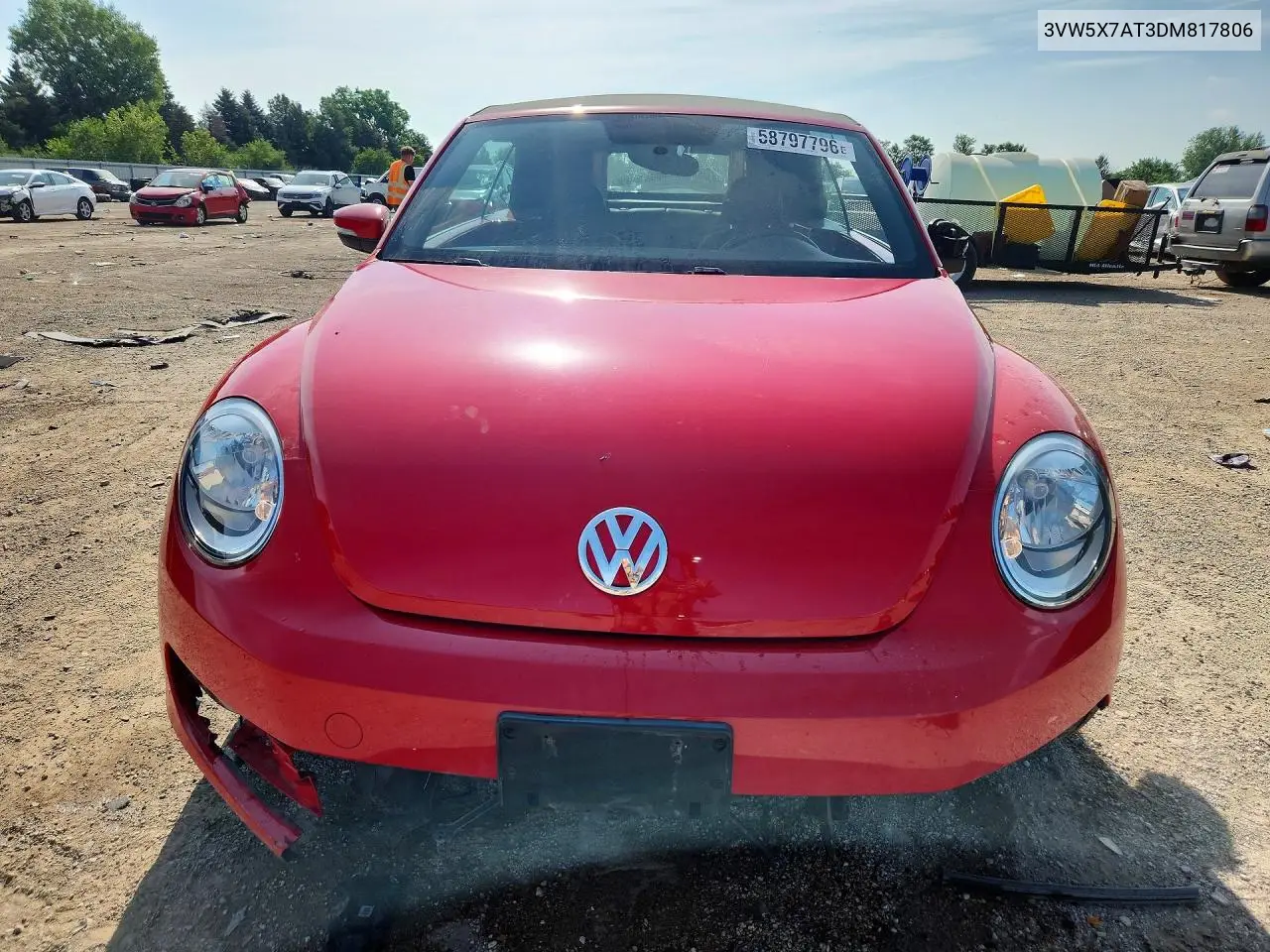 2013 Volkswagen Beetle VIN: 3VW5X7AT3DM817806 Lot: 58797796