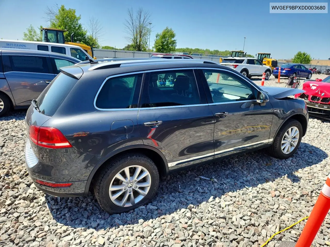 2013 Volkswagen Touareg V6 VIN: WVGEF9BPXDD003680 Lot: 59259996