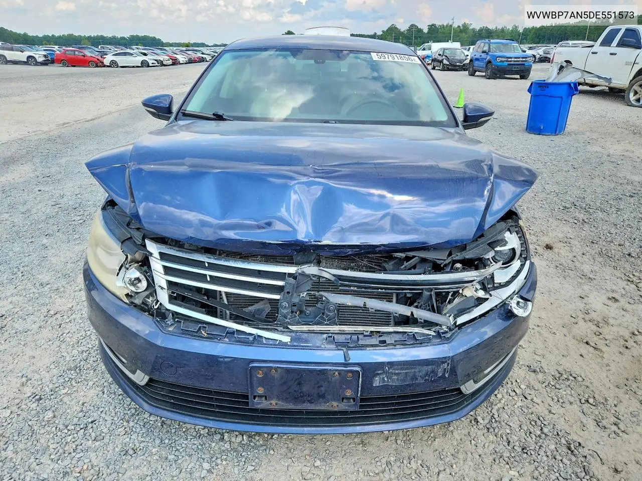 2013 Volkswagen Cc Sport VIN: WVWBP7AN5DE551573 Lot: 59791856