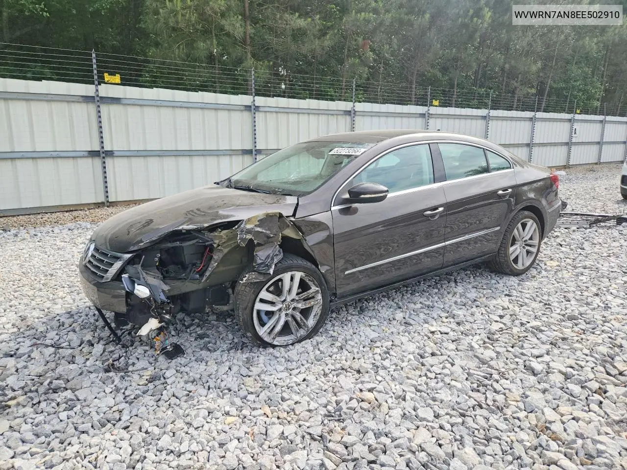 2014 Volkswagen Cc Luxury VIN: WVWRN7AN8EE502910 Lot: 52273266