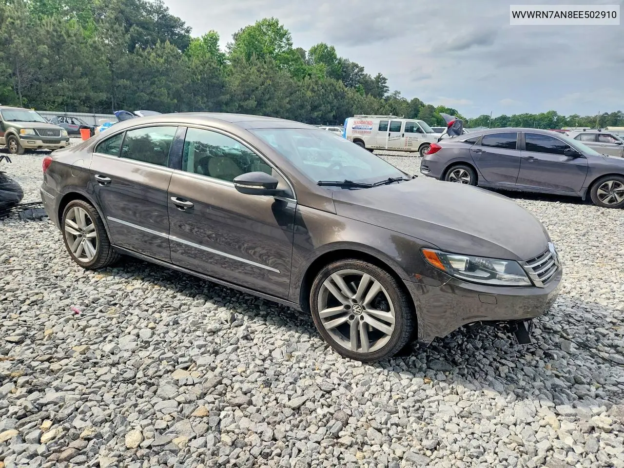 2014 Volkswagen Cc Luxury VIN: WVWRN7AN8EE502910 Lot: 52273266