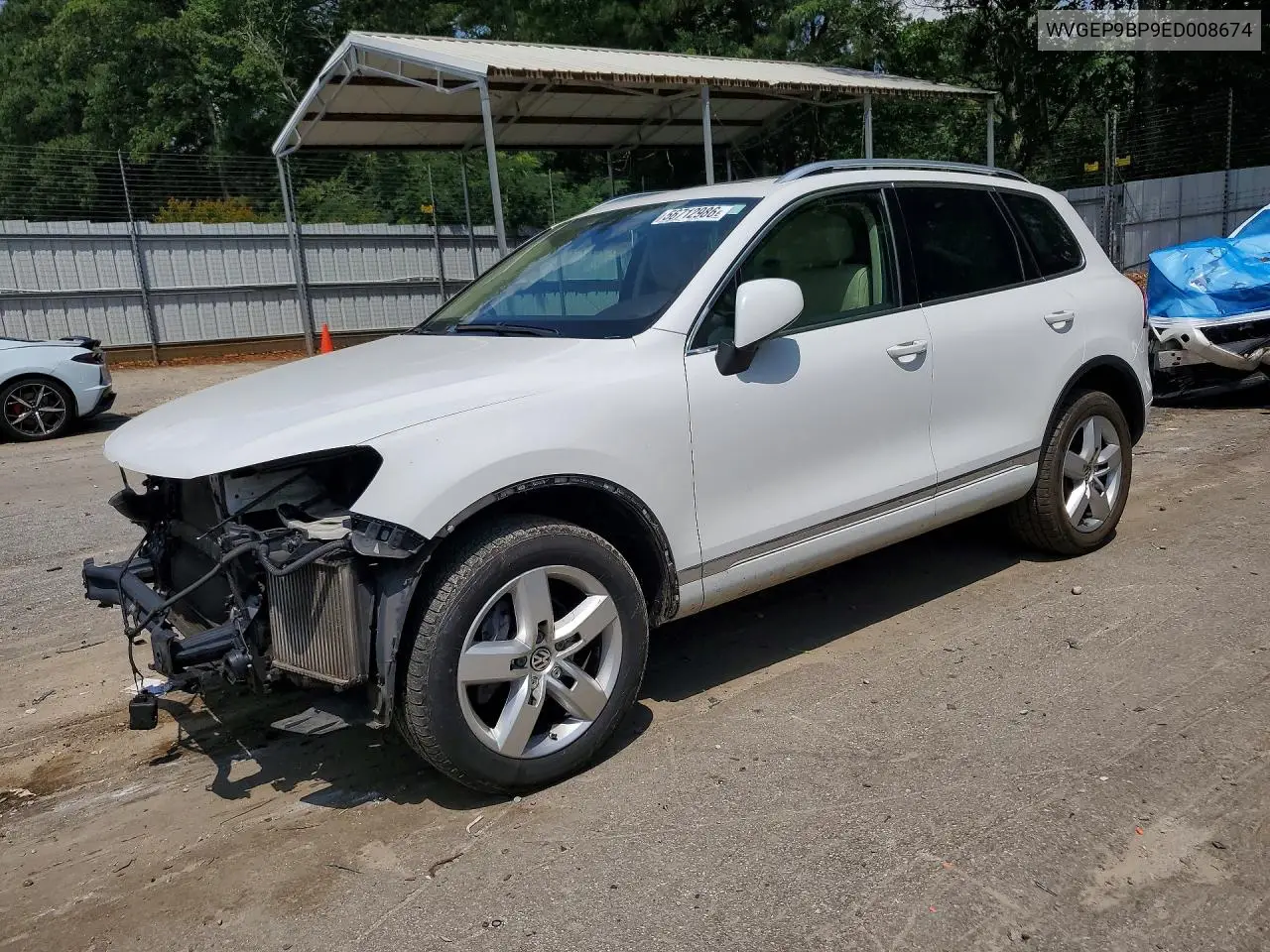 2014 Volkswagen Touareg V6 Tdi VIN: WVGEP9BP9ED008674 Lot: 56712986