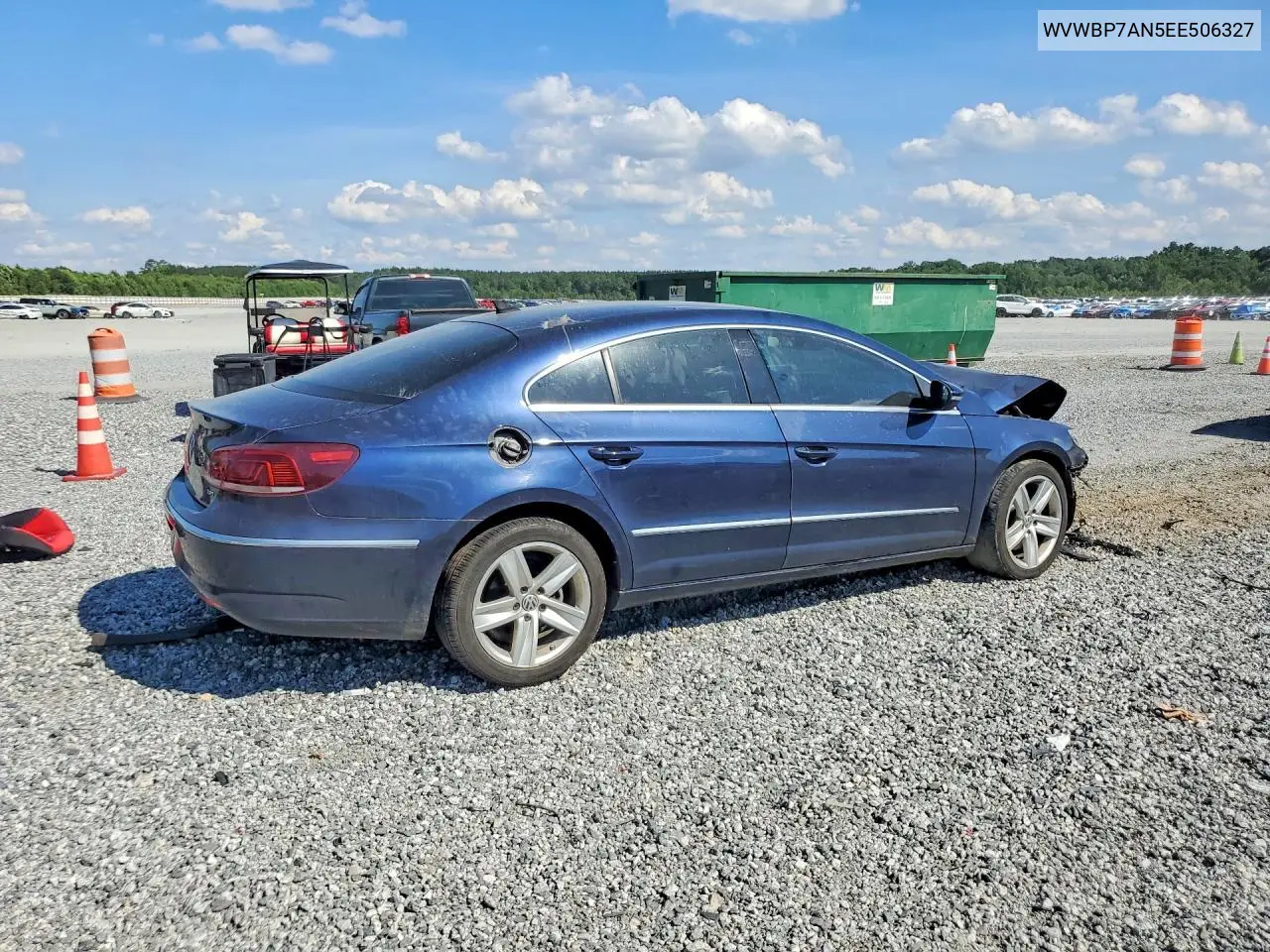 2014 Volkswagen Cc Sport VIN: WVWBP7AN5EE506327 Lot: 57626176