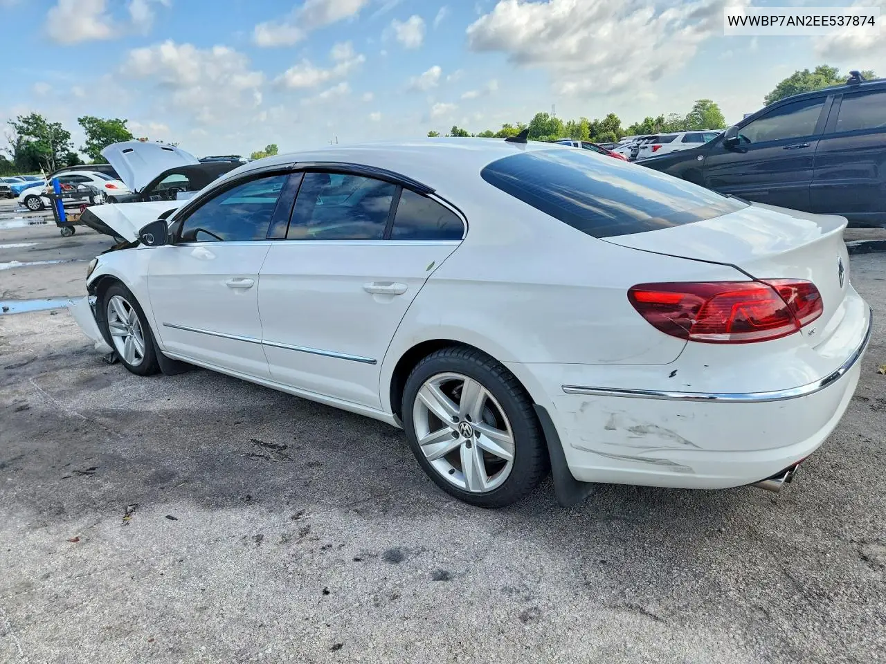 2014 Volkswagen Cc Sport VIN: WVWBP7AN2EE537874 Lot: 57701556