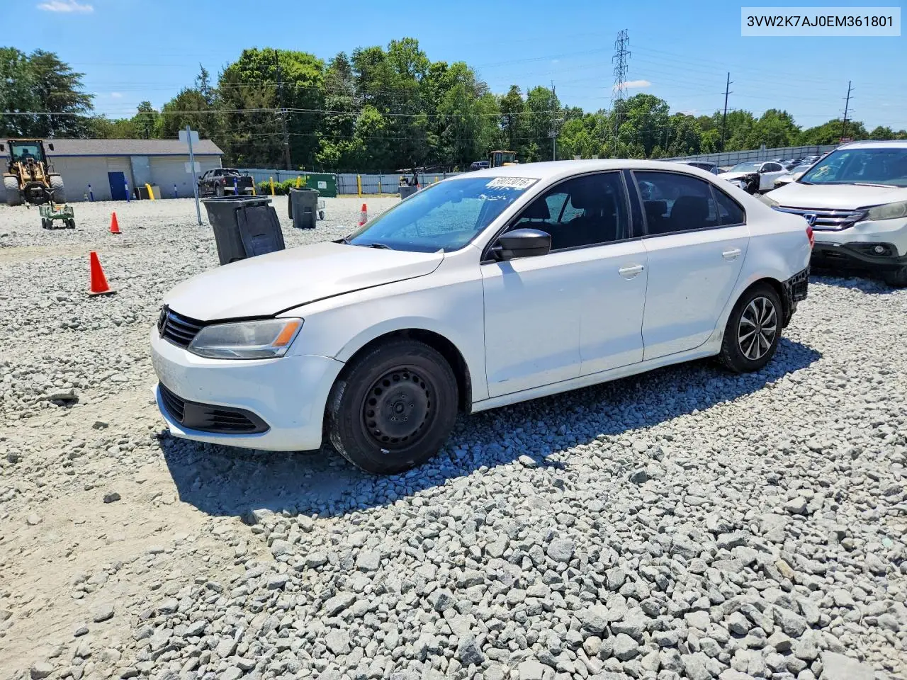 2014 Volkswagen Jetta Base VIN: 3VW2K7AJ0EM361801 Lot: 58013016