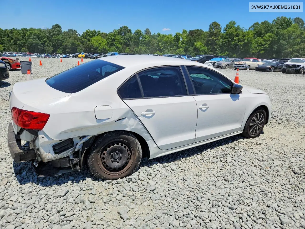2014 Volkswagen Jetta Base VIN: 3VW2K7AJ0EM361801 Lot: 58013016