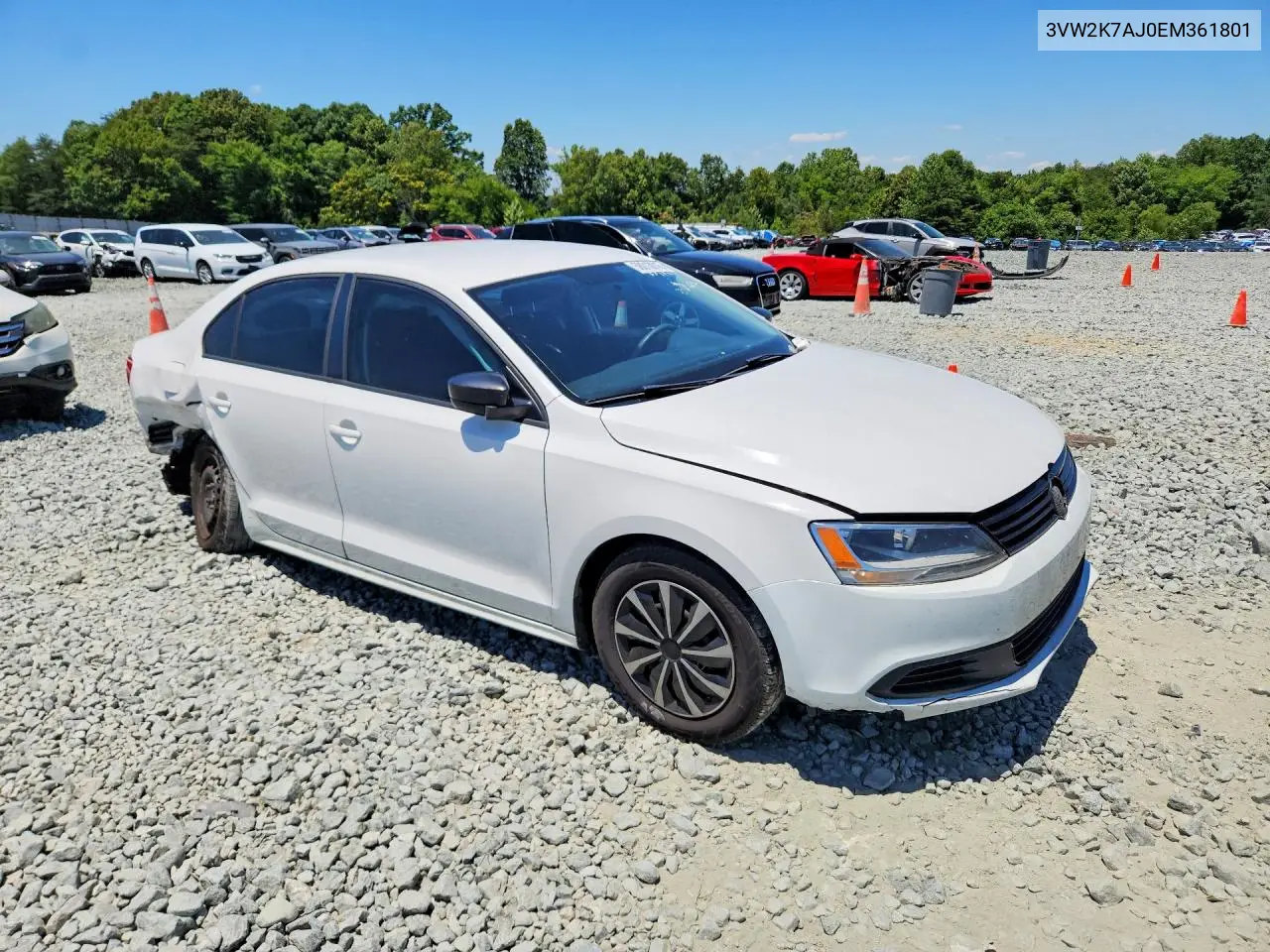 2014 Volkswagen Jetta Base VIN: 3VW2K7AJ0EM361801 Lot: 58013016