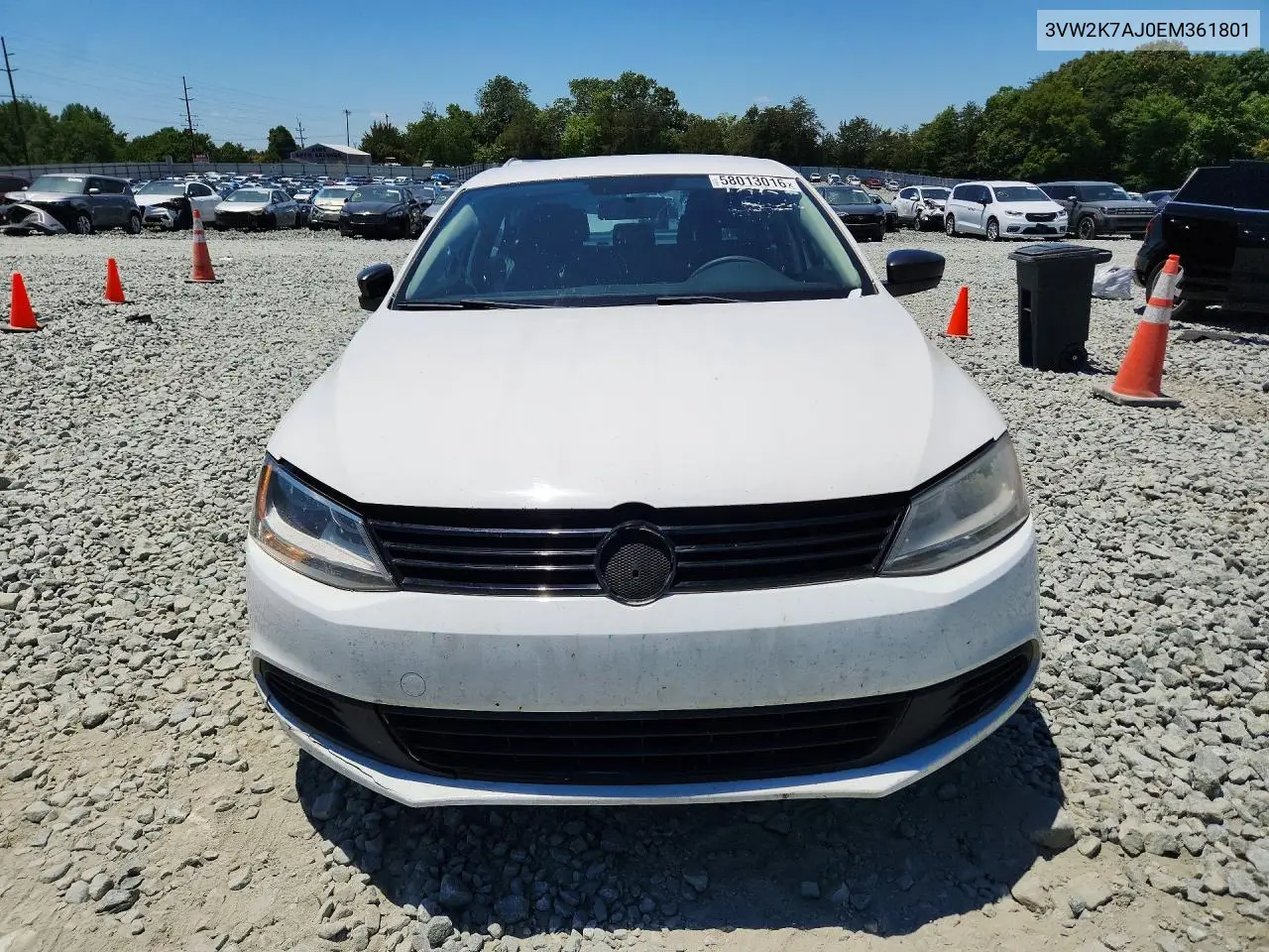 2014 Volkswagen Jetta Base VIN: 3VW2K7AJ0EM361801 Lot: 58013016