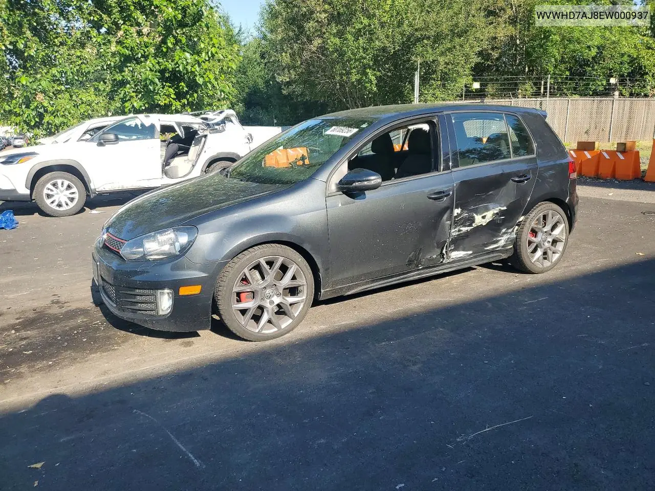 2014 Volkswagen Gti VIN: WVWHD7AJ8EW000937 Lot: 60169256