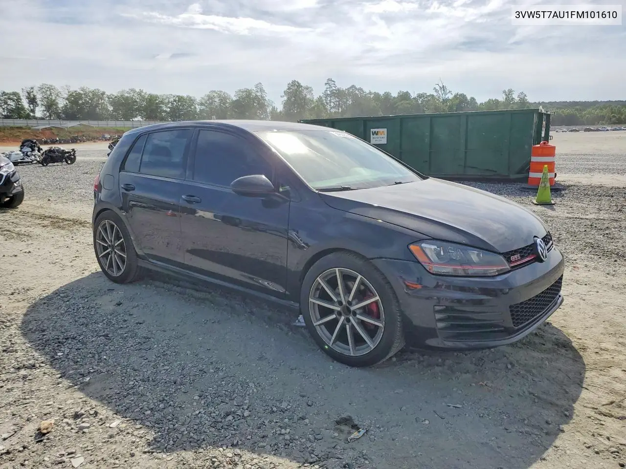 2015 Volkswagen Gti VIN: 3VW5T7AU1FM101610 Lot: 54922596