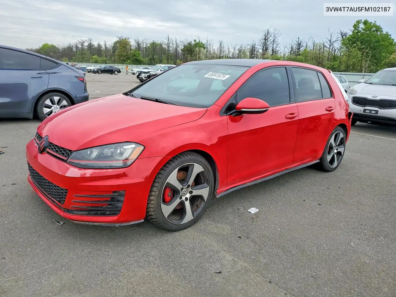 2015 Volkswagen Gti VIN: 3VW4T7AU5FM102187 Lot: 55041676