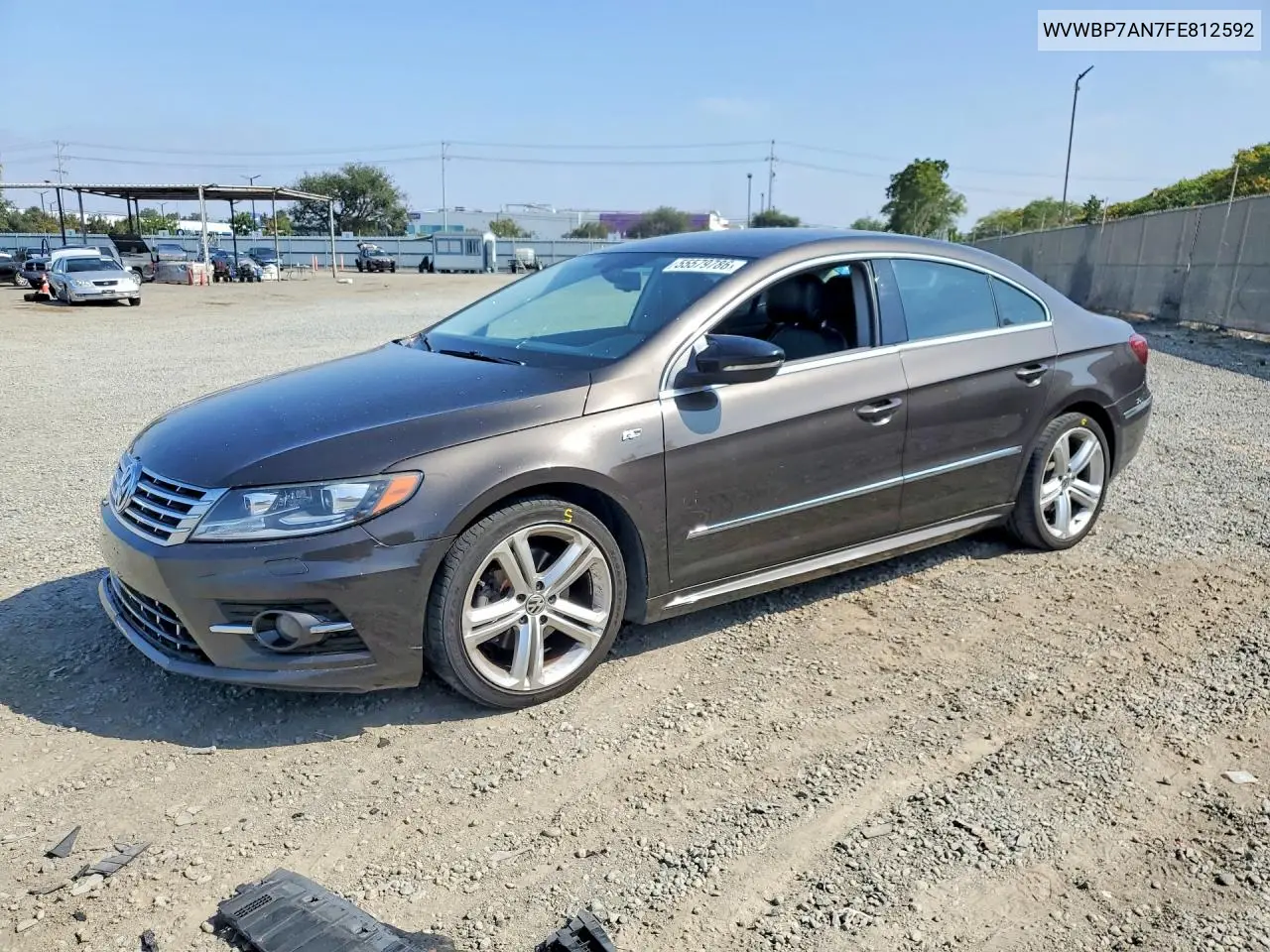 2015 Volkswagen Cc Sport VIN: WVWBP7AN7FE812592 Lot: 55579786