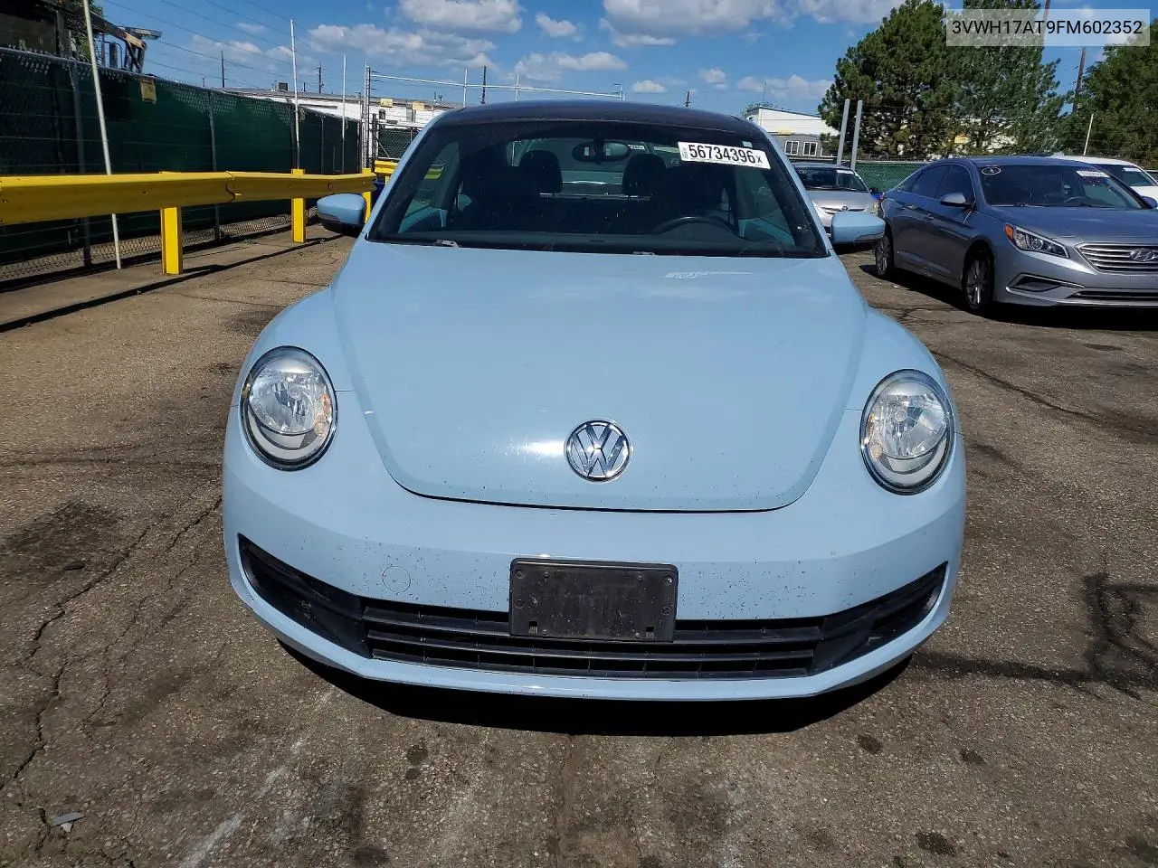 2015 Volkswagen Beetle 1.8T VIN: 3VWH17AT9FM602352 Lot: 56734396