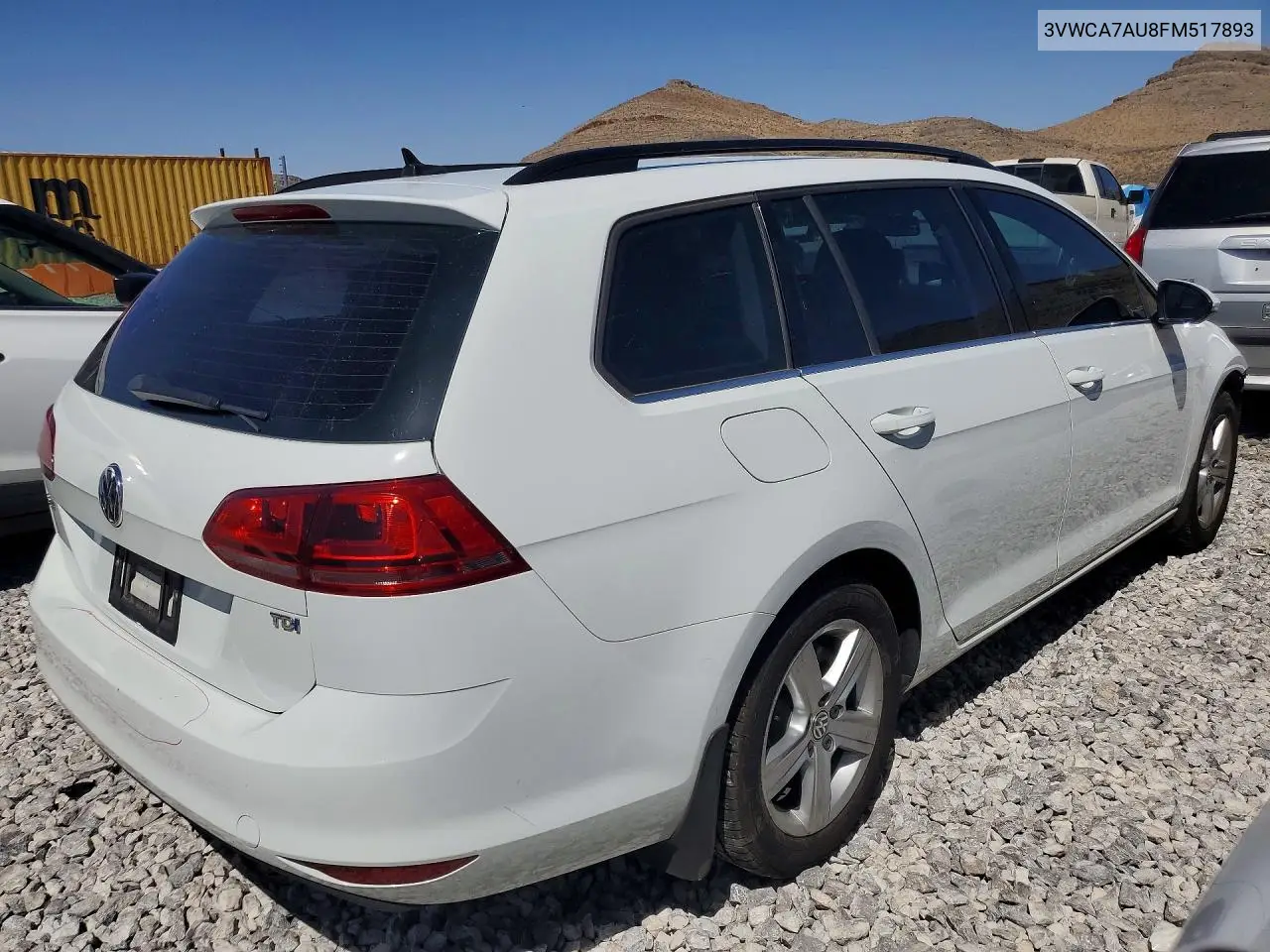 2015 Volkswagen Golf Sportwagen Tdi S VIN: 3VWCA7AU8FM517893 Lot: 57335496