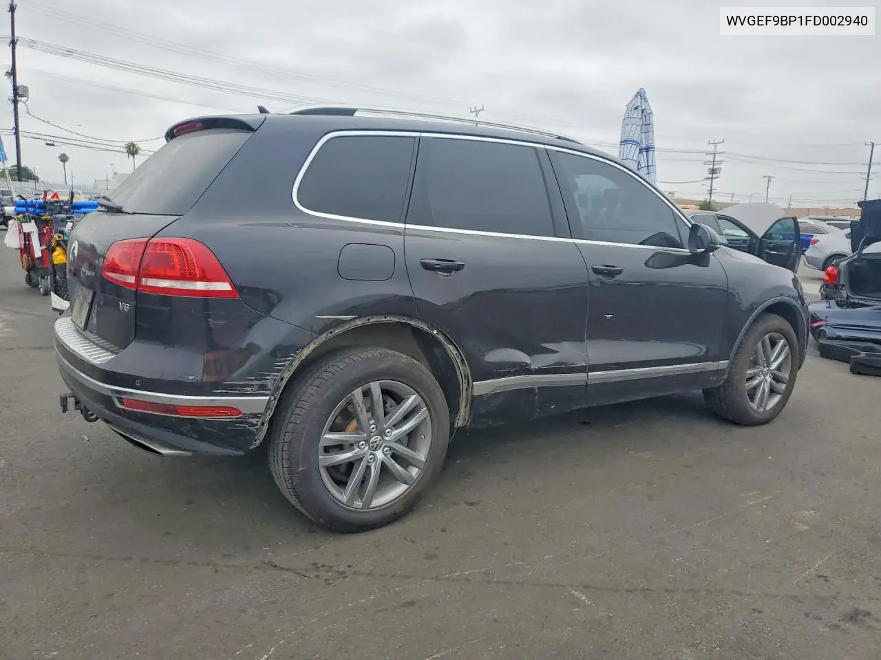 2015 Volkswagen Touareg V6 VIN: WVGEF9BP1FD002940 Lot: 57434816