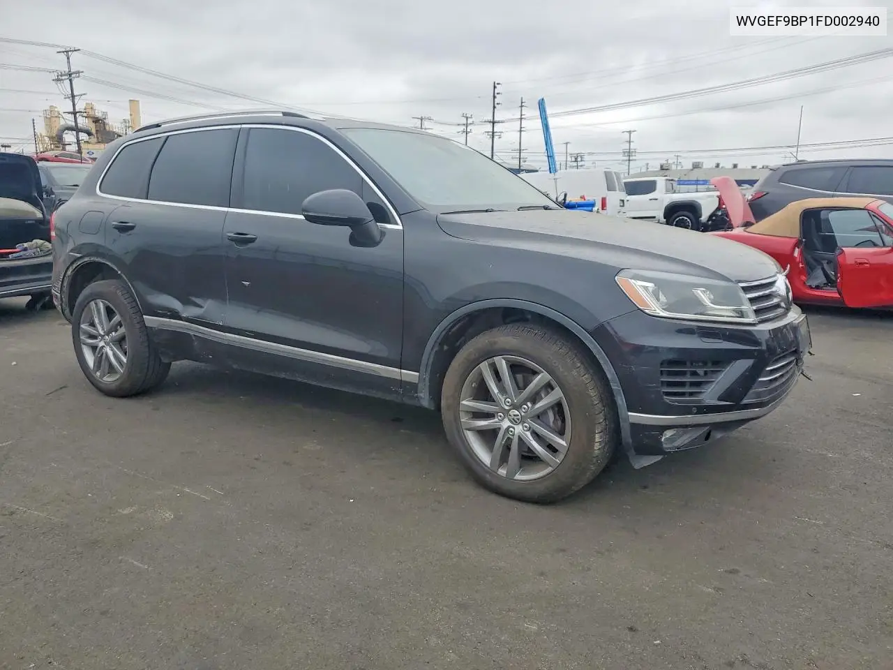 2015 Volkswagen Touareg V6 VIN: WVGEF9BP1FD002940 Lot: 57434816