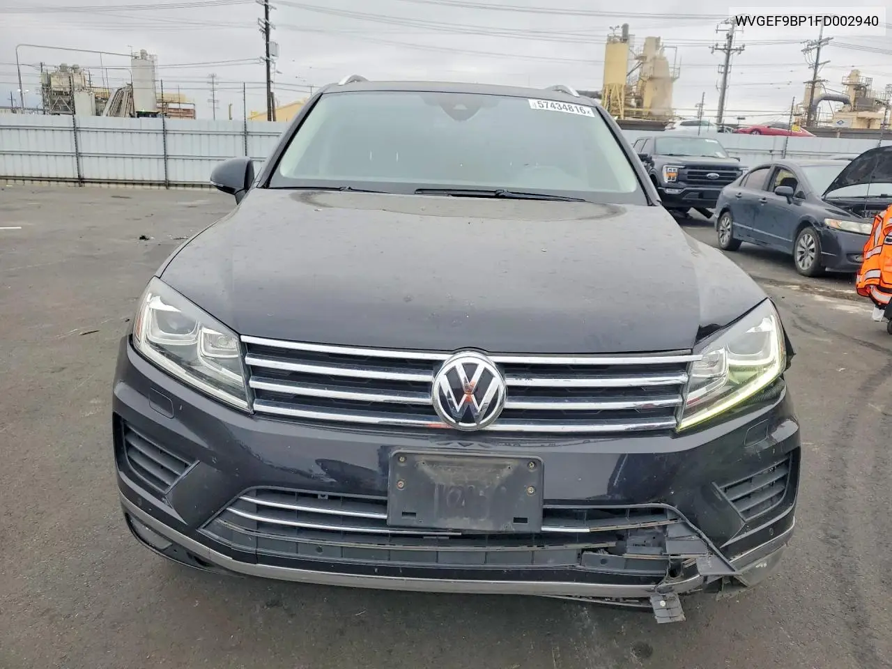 2015 Volkswagen Touareg V6 VIN: WVGEF9BP1FD002940 Lot: 57434816