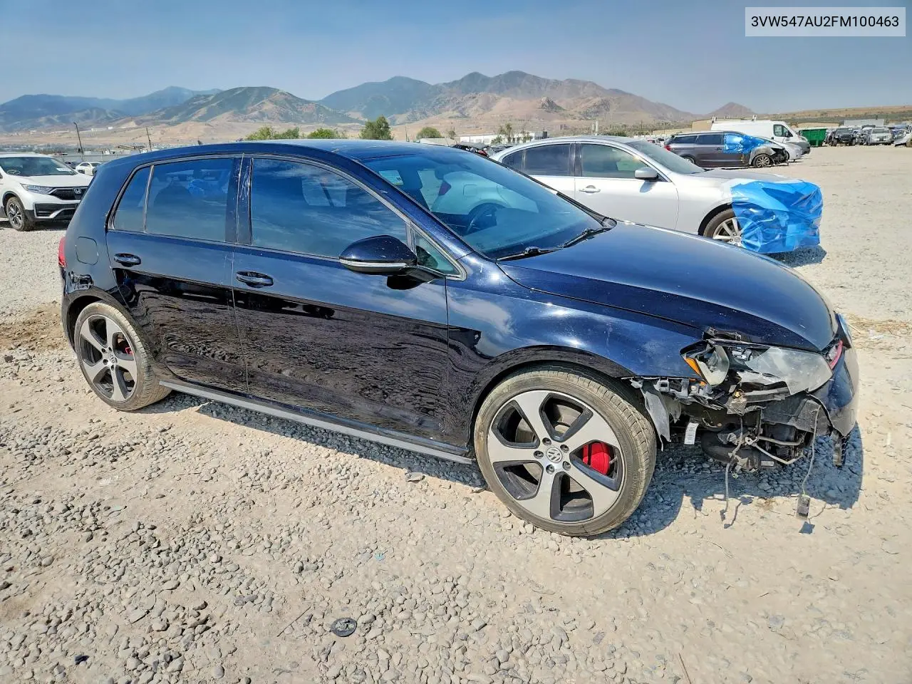 2015 Volkswagen Gti VIN: 3VW547AU2FM100463 Lot: 57625826