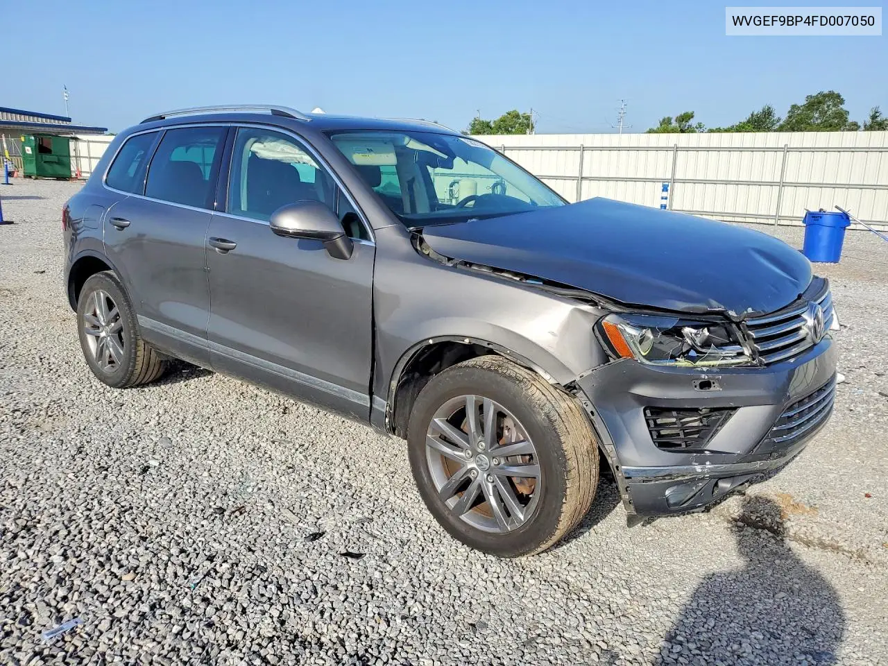 2015 Volkswagen Touareg V6 VIN: WVGEF9BP4FD007050 Lot: 58275326