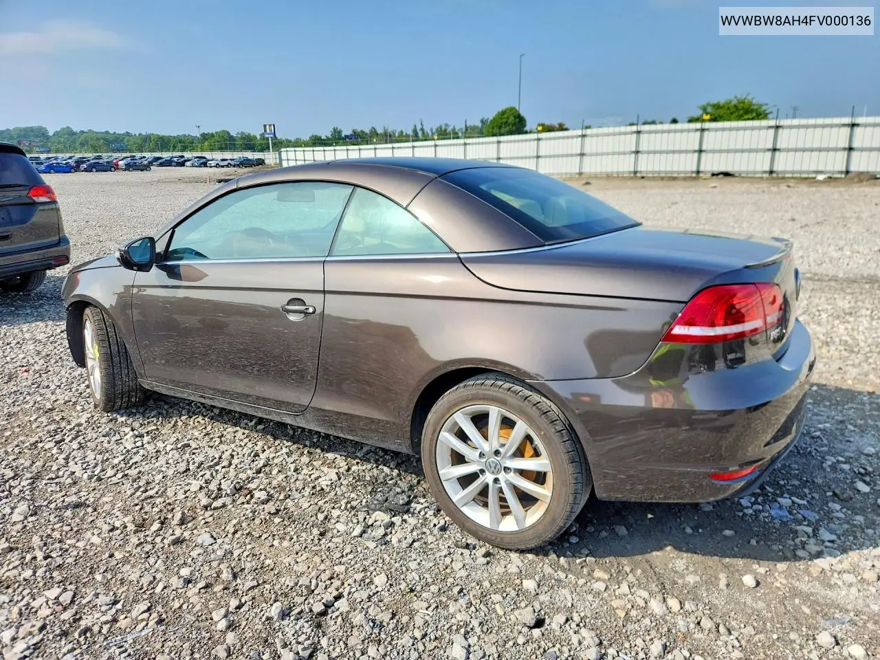 2015 Volkswagen Eos Komfort VIN: WVWBW8AH4FV000136 Lot: 59291046