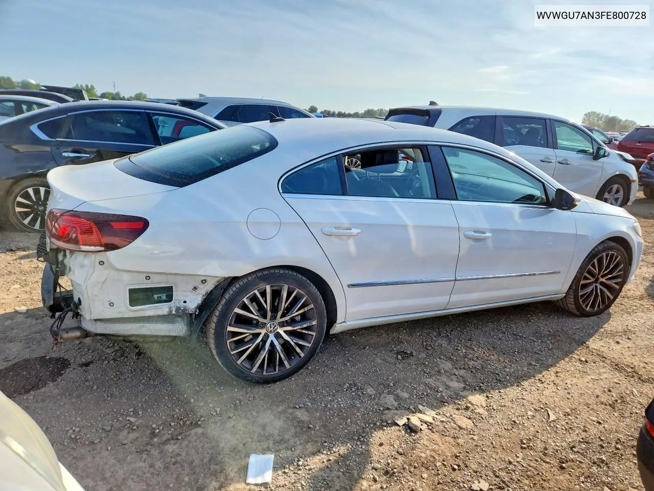 2015 Volkswagen Cc Vr6 4Motion VIN: WVWGU7AN3FE800728 Lot: 60217976